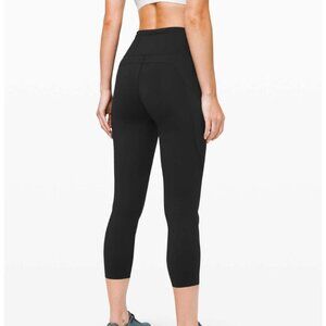 Lululemon Fast and Free High-Rise Crop II 23" *Non-Reflective Black